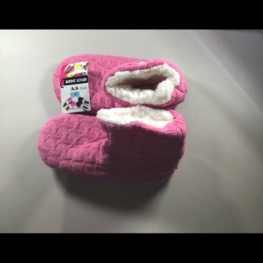 Pink wool socks